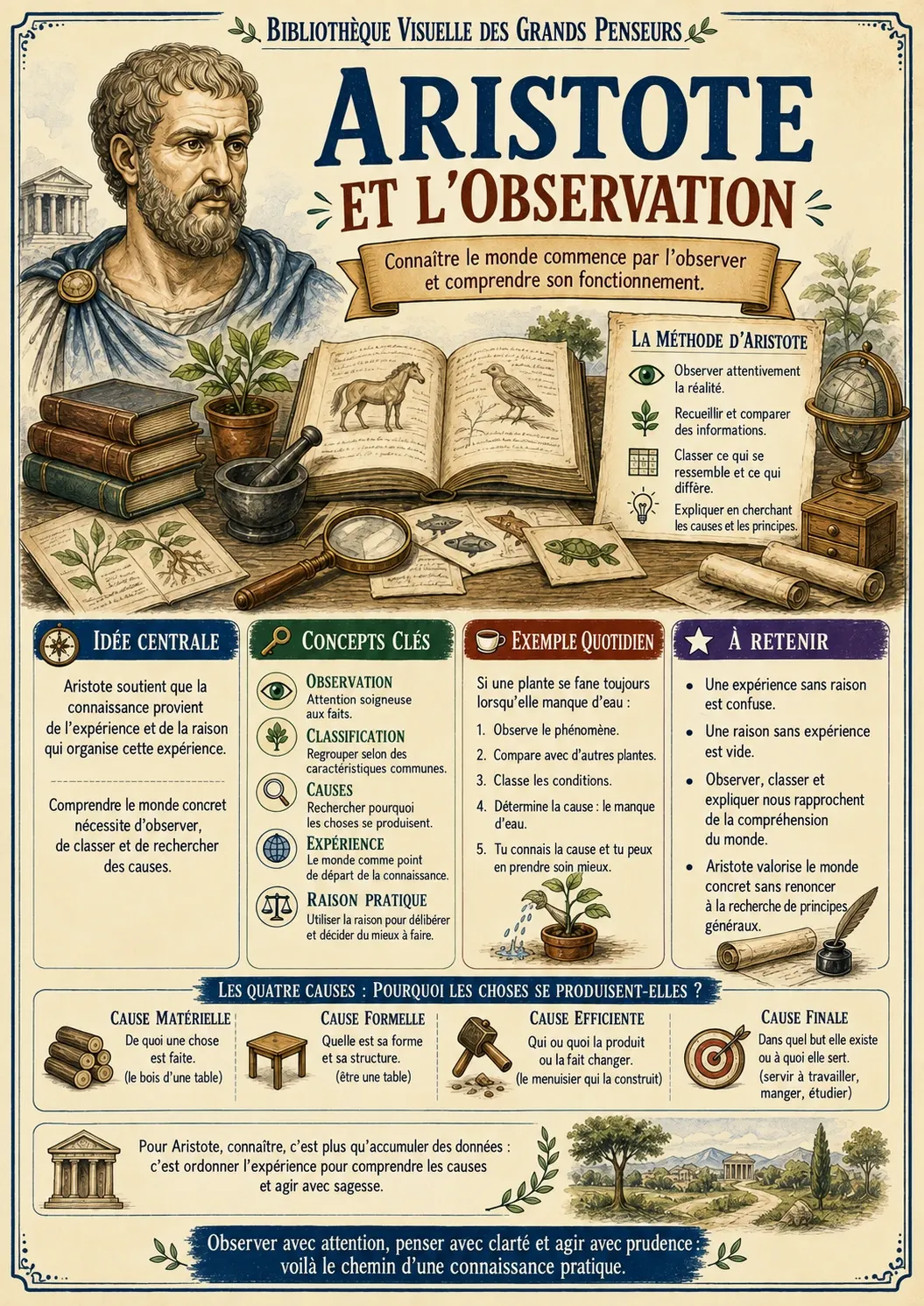Résumé visuel : Aristote et l’observation