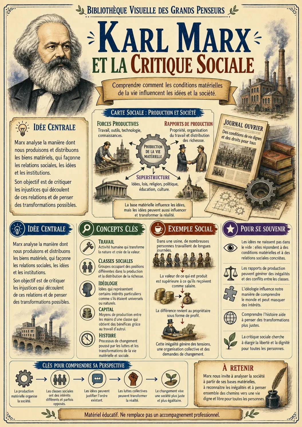 Résumé visuel : Karl Marx et la critique sociale
