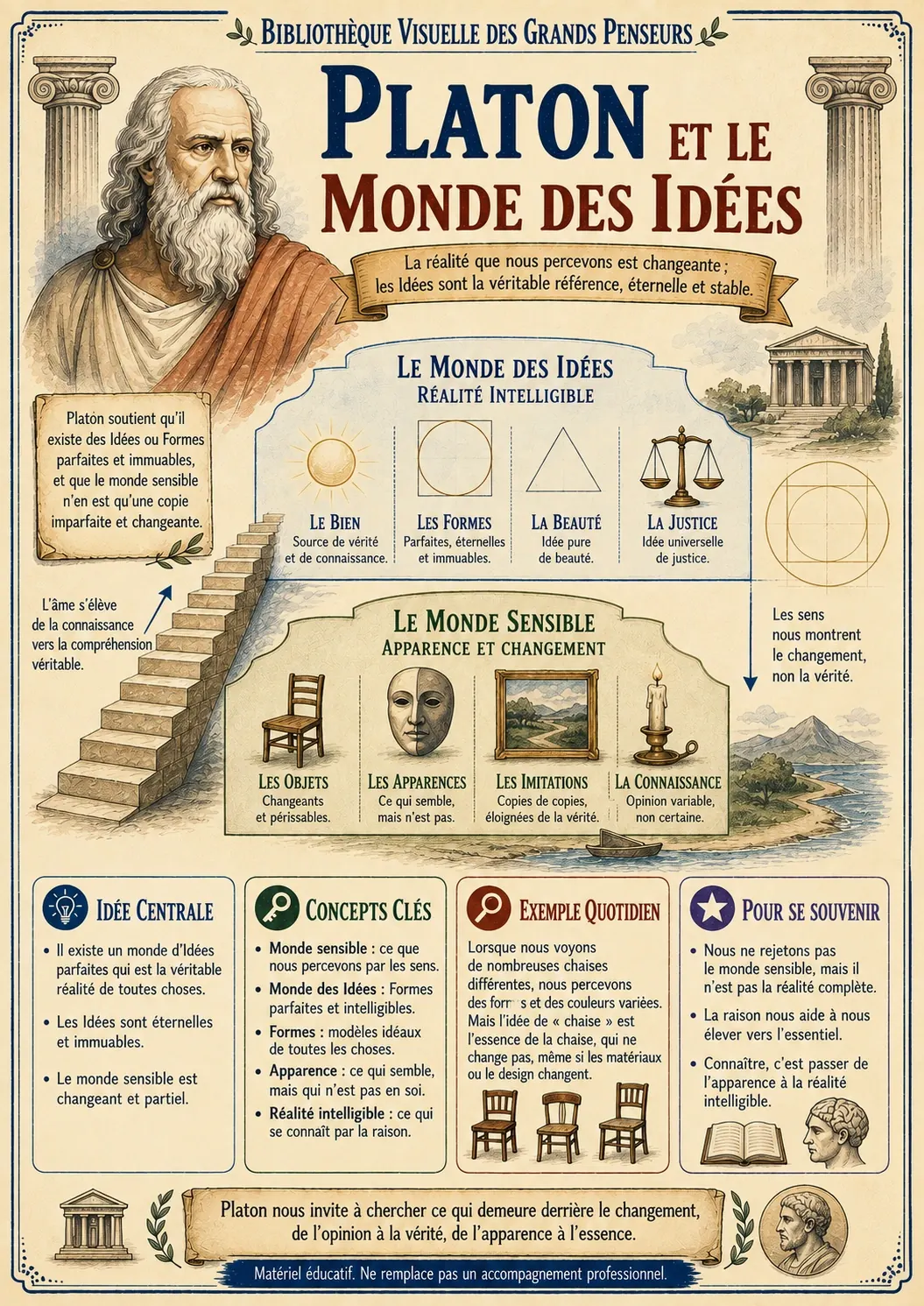 Résumé visuel : Platon et le monde des idées