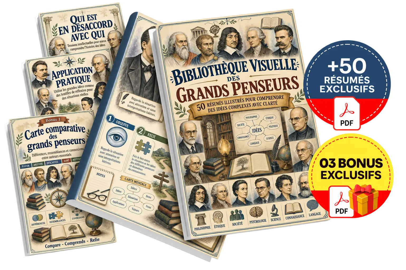 Offre complète de la Bibliothèque Visuelle des Grands Penseurs